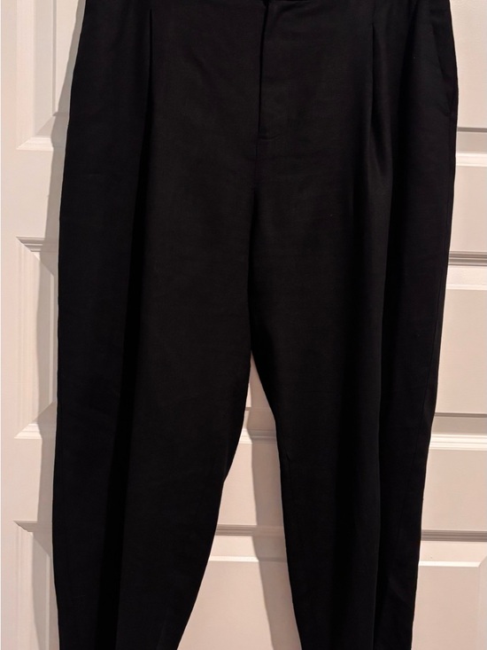 Zara Pants - Zara women’s black linen- Tailored Straight Leg
